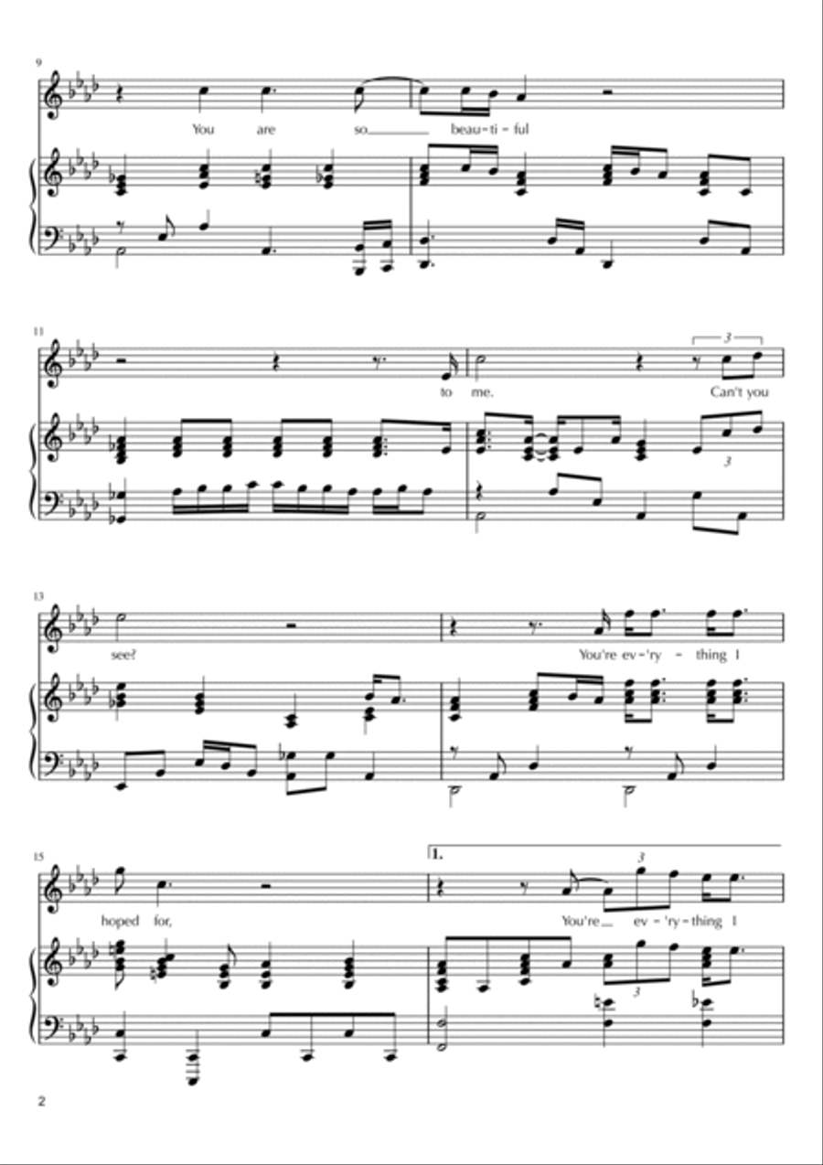 You Are So Beautiful Voice scores gallery preview page 2