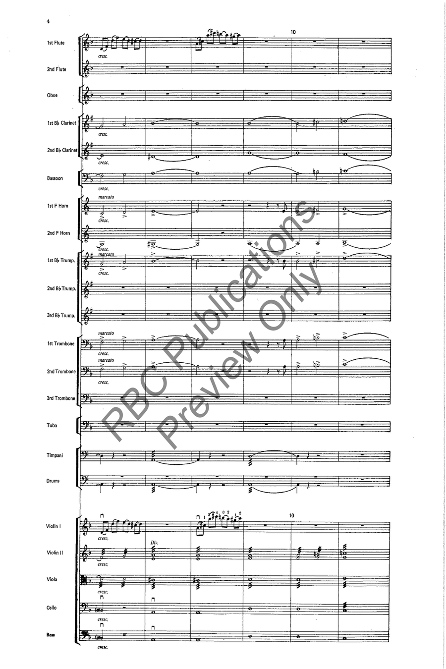 Symphony #4 Finale Full Orchestra scores gallery preview page 7