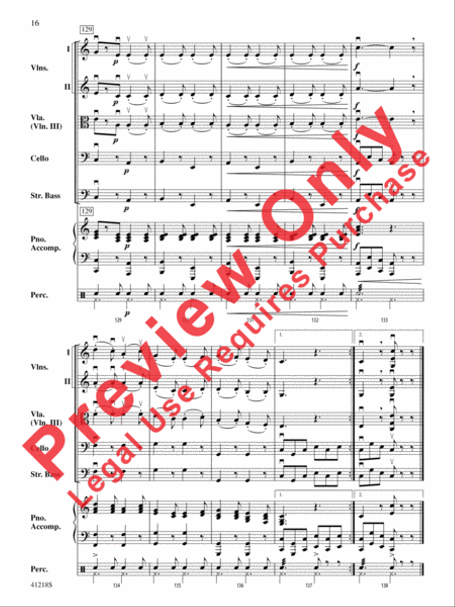 Funiculì, Funiculà Funiculì, Funiculà String Orchestra scores gallery preview page 17