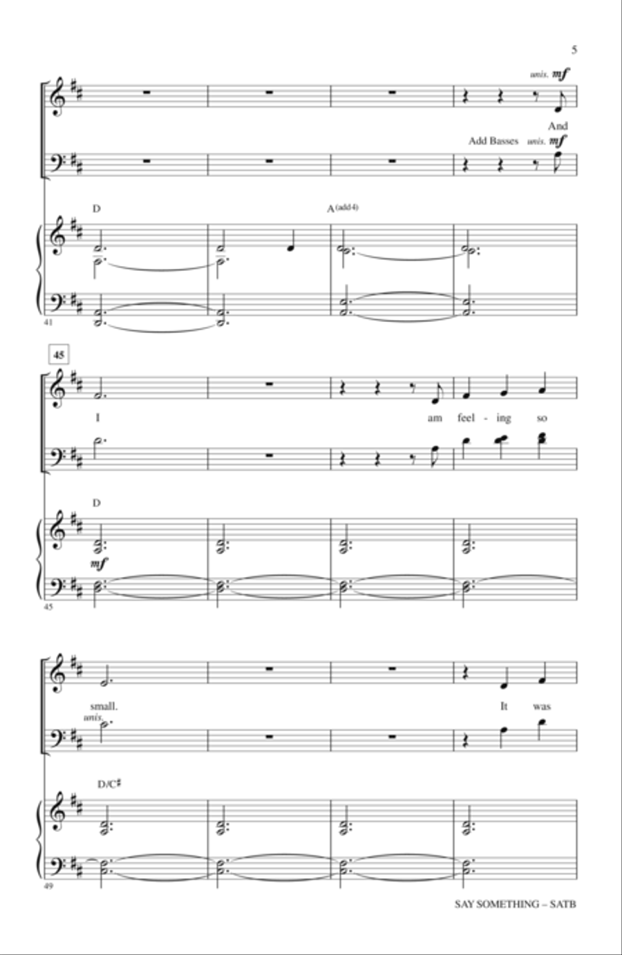 Say Something 4-Part scores gallery preview page 4