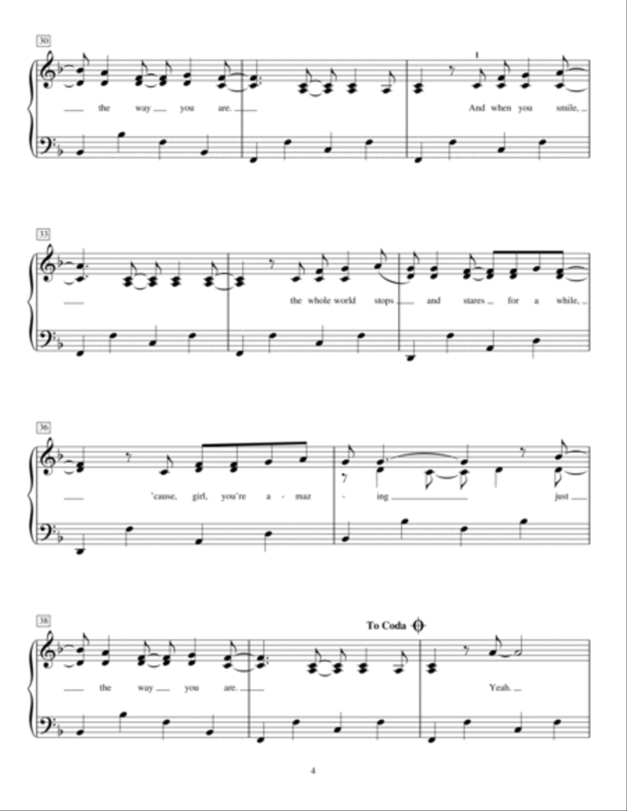 Just The Way You Are Piano Method scores gallery preview page 4