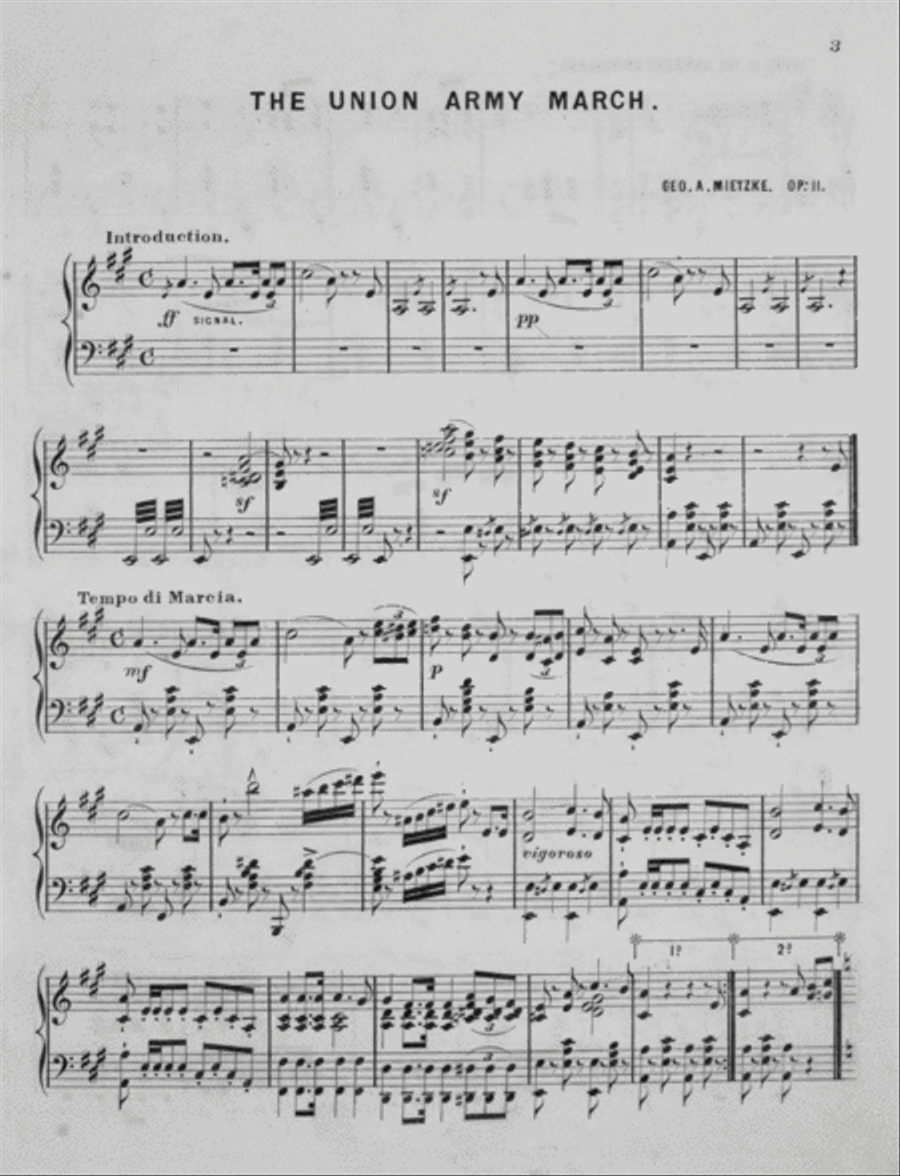The Union Army March Piano Solo scores gallery preview page 2