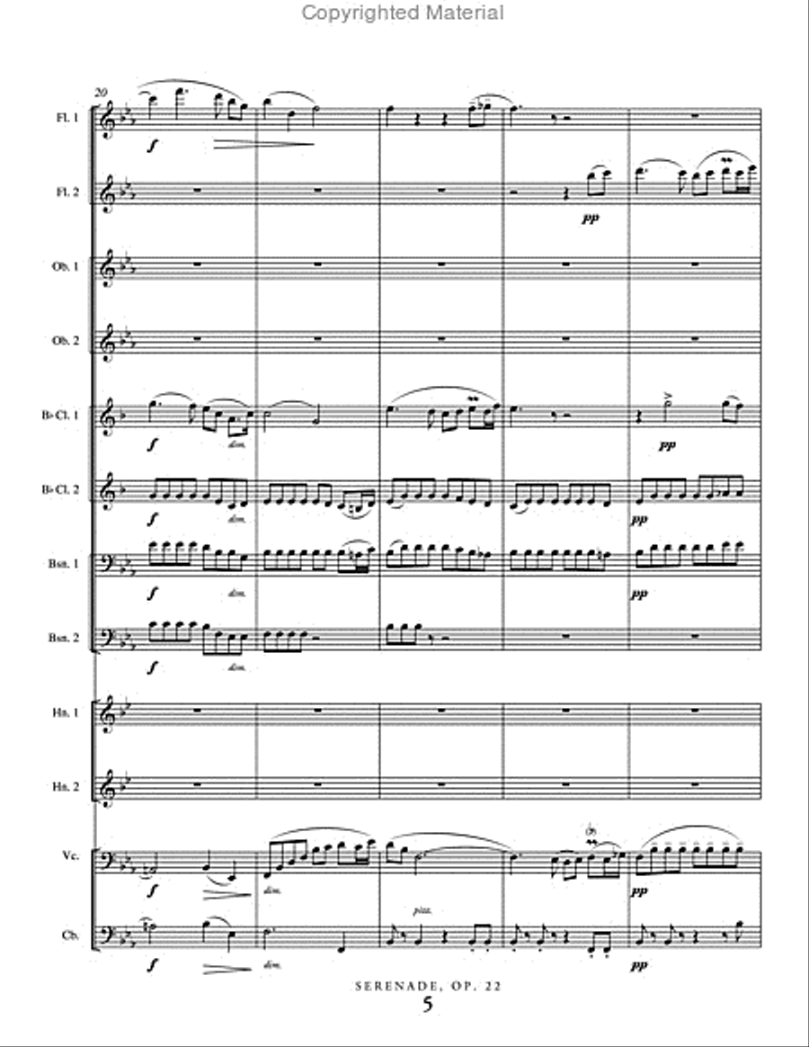 Serenade, Op. 22 Serenade, Op. 22 Concert Band scores gallery preview page 6