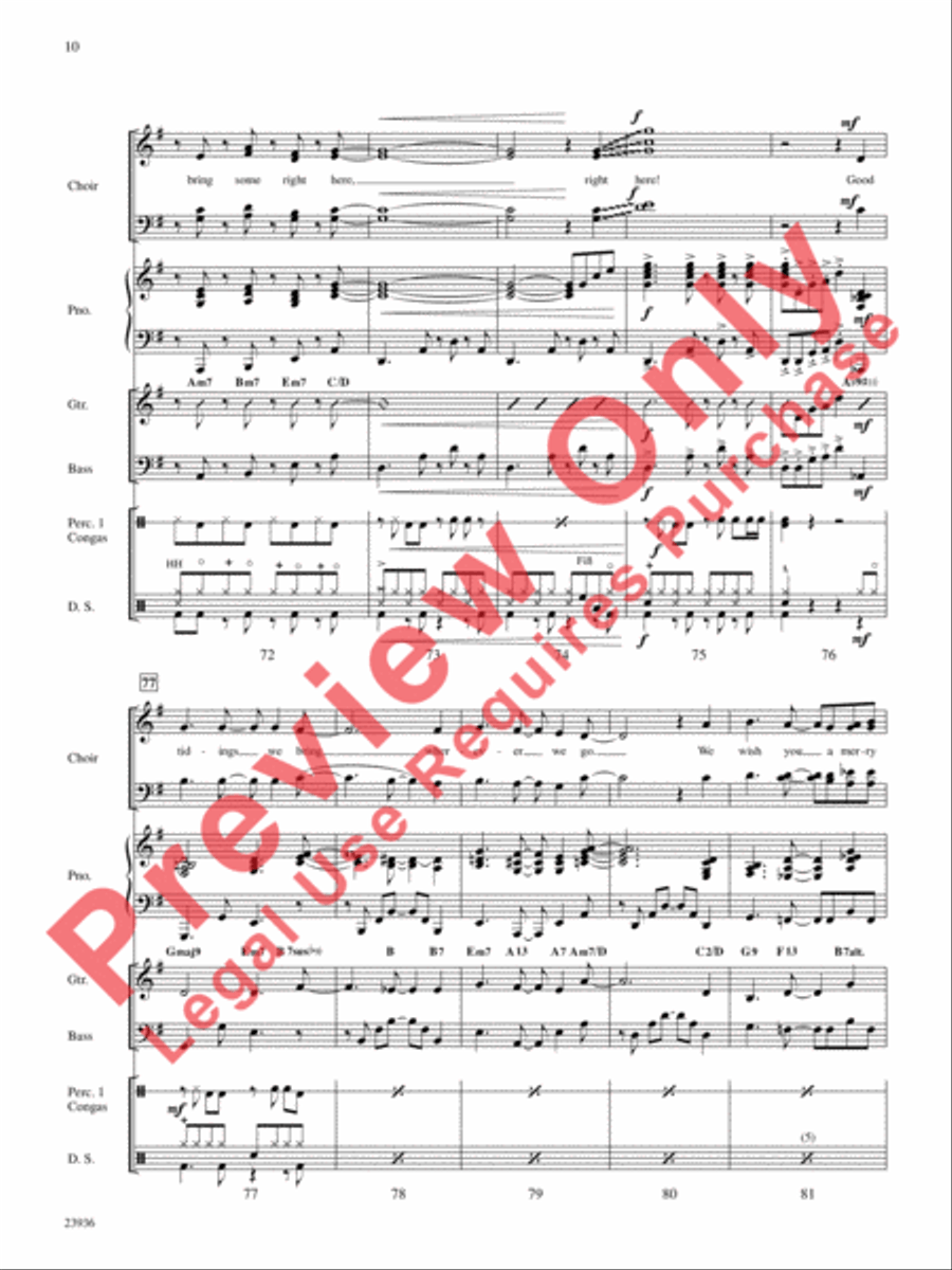 We Wish You a Merry Christmas Choir scores gallery preview page 11