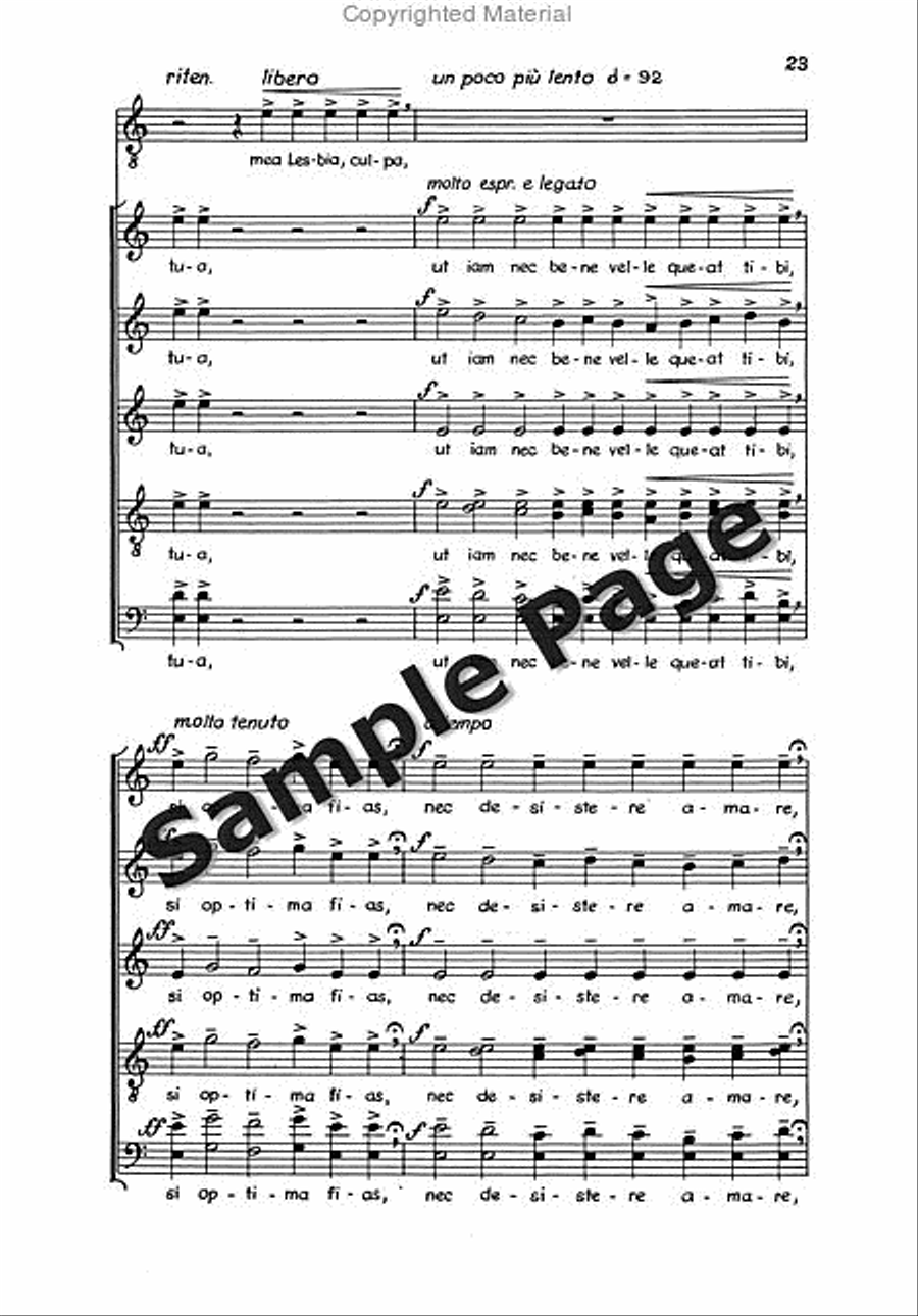 4 A Cappella Choruses 4-Part scores gallery preview page 23