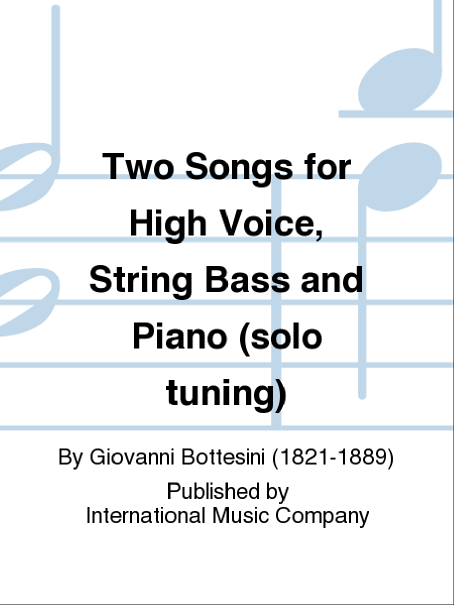 Two Songs For High Voice, String Bass And Piano (Solo Tuning) Double Bass scores gallery preview page 1