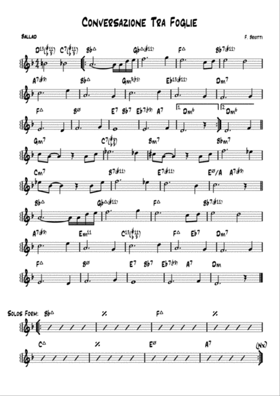 Conversazione Tra Foglie Conversazione Tra Foglie Voice scores gallery preview page 1