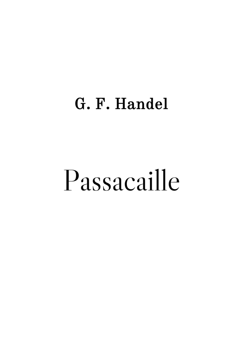 Passacaille - from Keyboard Suite nº 7 (HWV 432) - G. F. Handel image number null