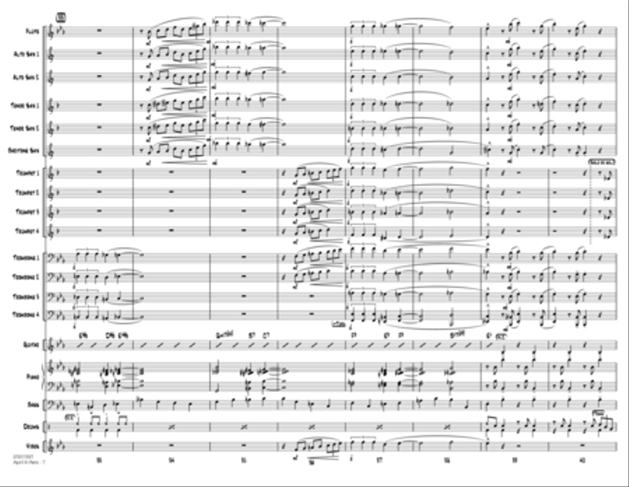April in Paris - Full Score Jazz Ensemble scores gallery preview page 6