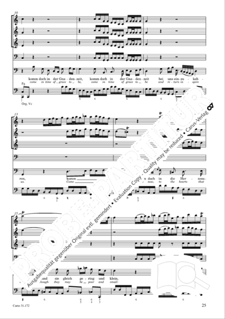 Sound forth, now with singing (Erschallet, ihr Lieder) 4-Part scores gallery preview page 24