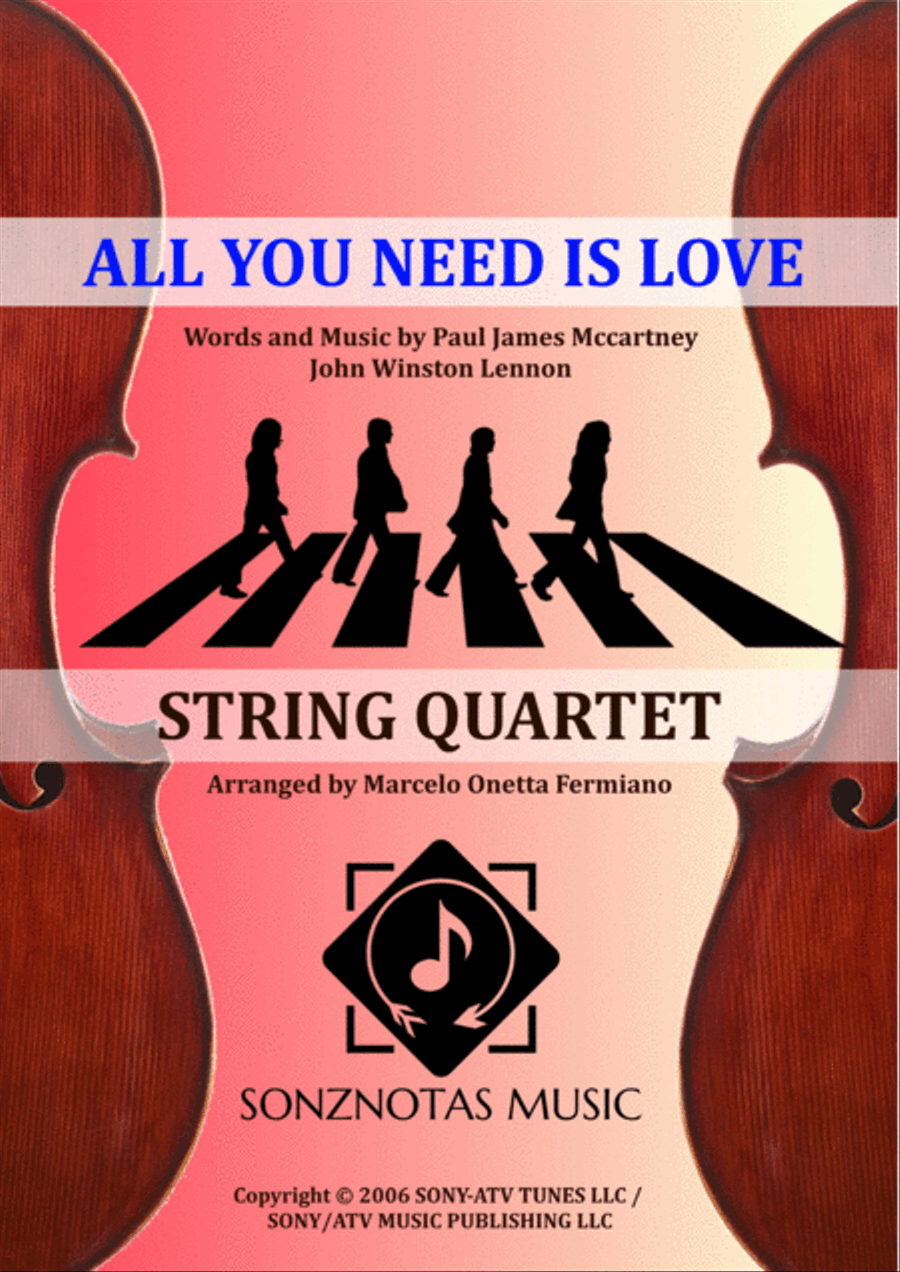 All You Need Is Love All You Need Is Love String Quartet scores gallery preview page 1