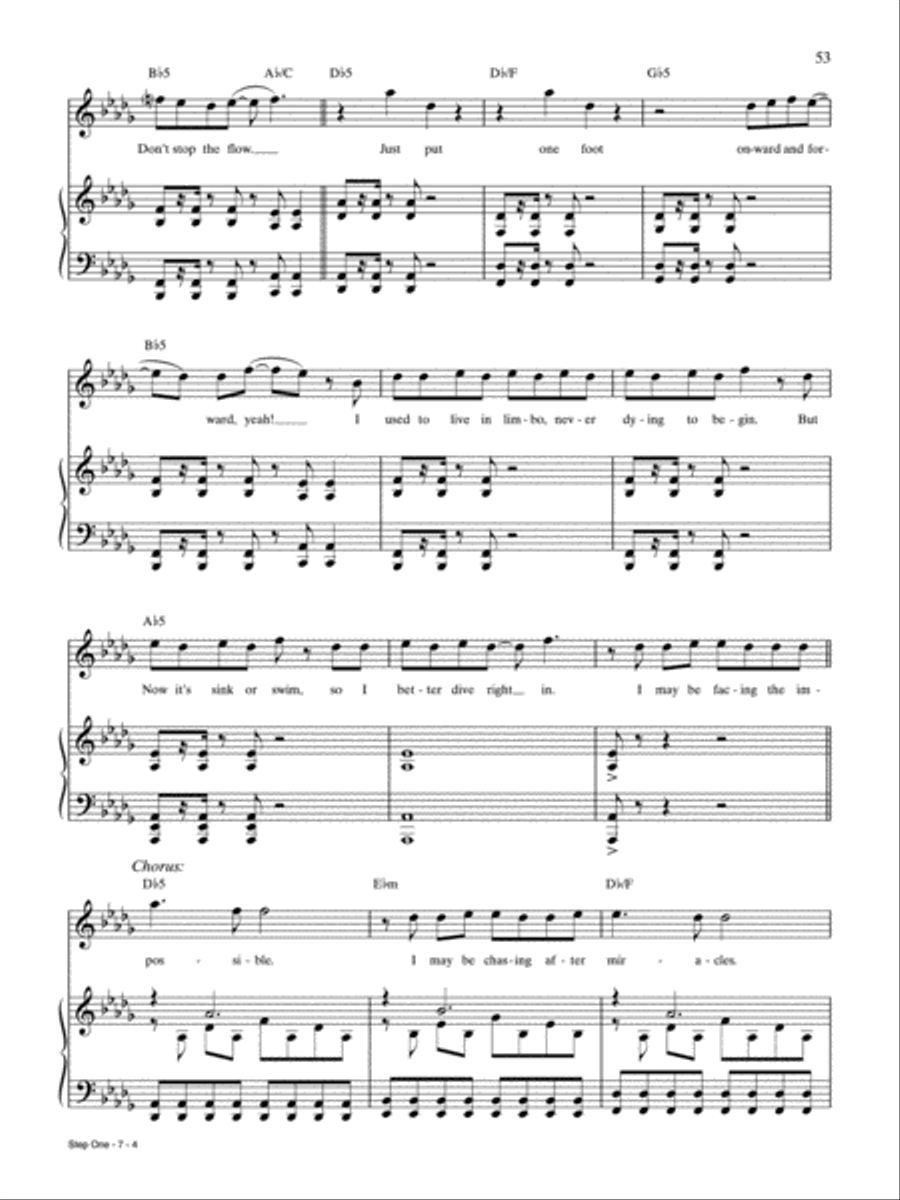 Step One (from Kinky Boots) Piano, Vocal, Guitar scores gallery preview page 4