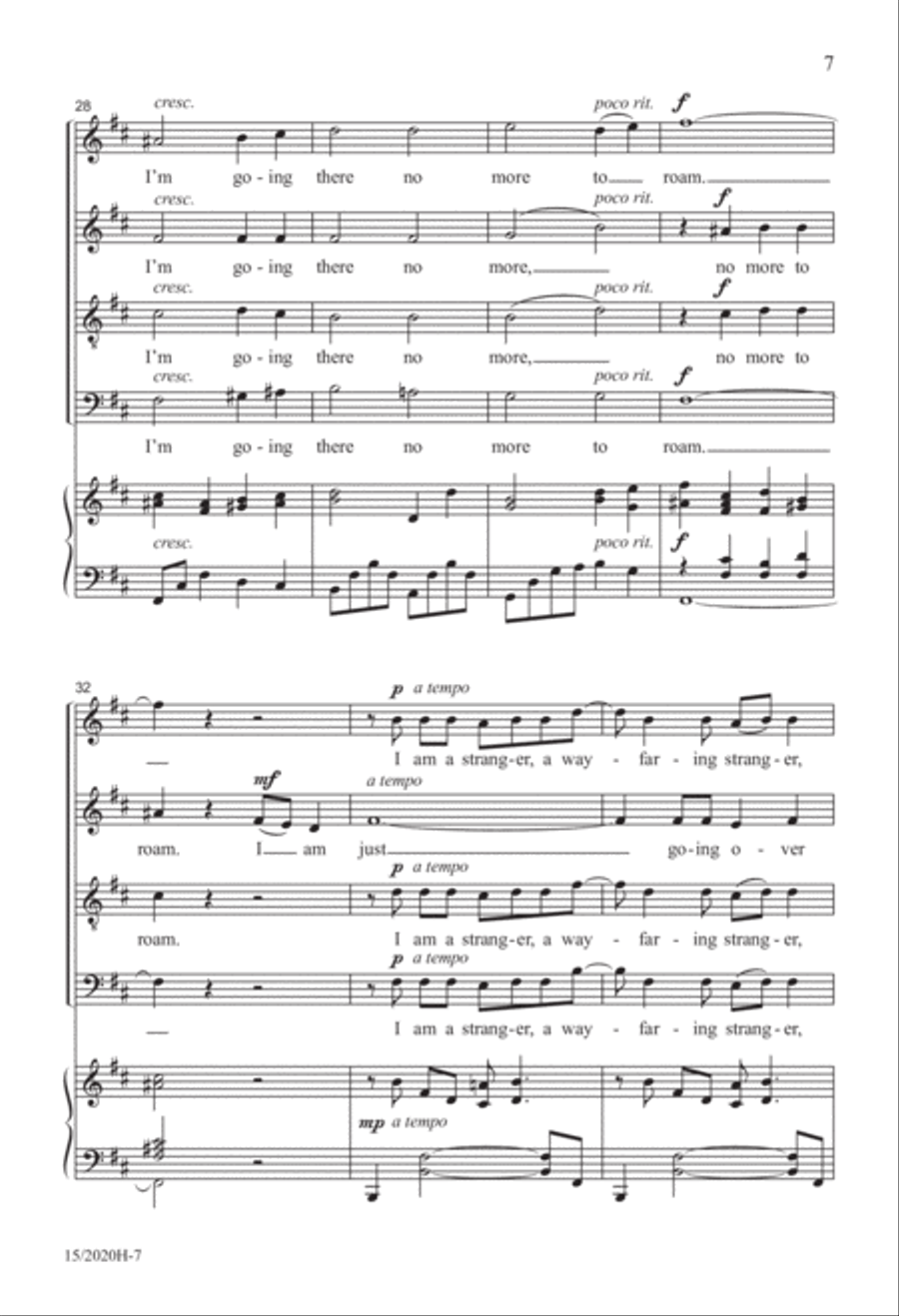 Wayfaring Stranger 4-Part scores gallery preview page 7