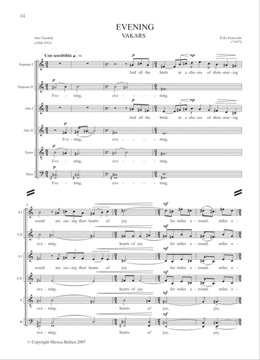 Choral Anthology 1 for Mixed Choir (SATB) 4-Part scores gallery preview page 9