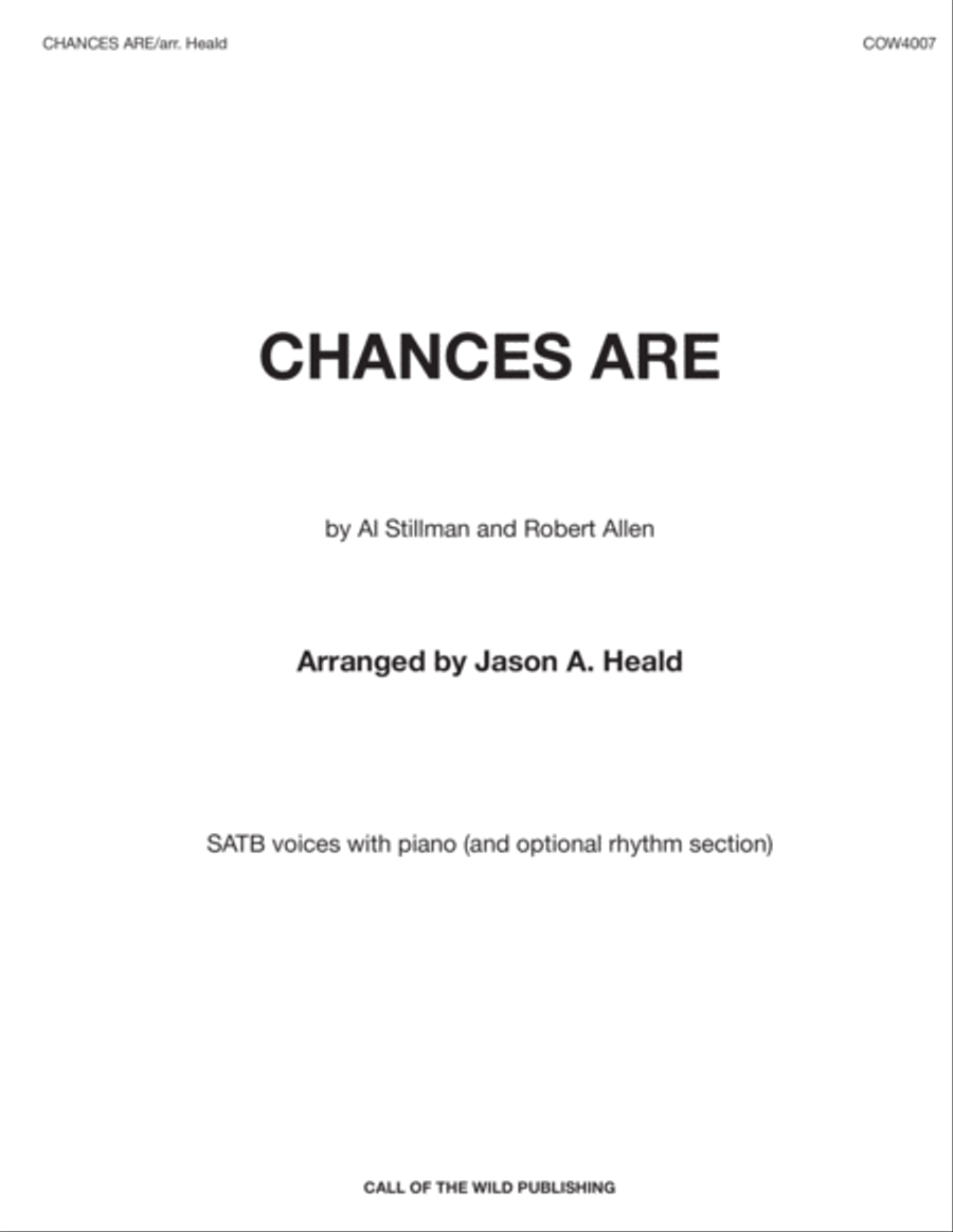 Chances Are 4-Part scores gallery preview page 1