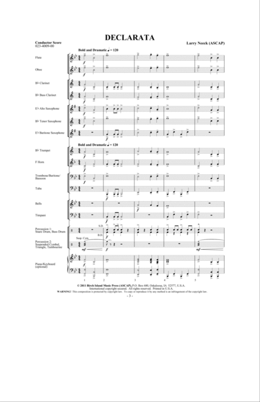 Declarata Concert Band scores gallery preview page 2