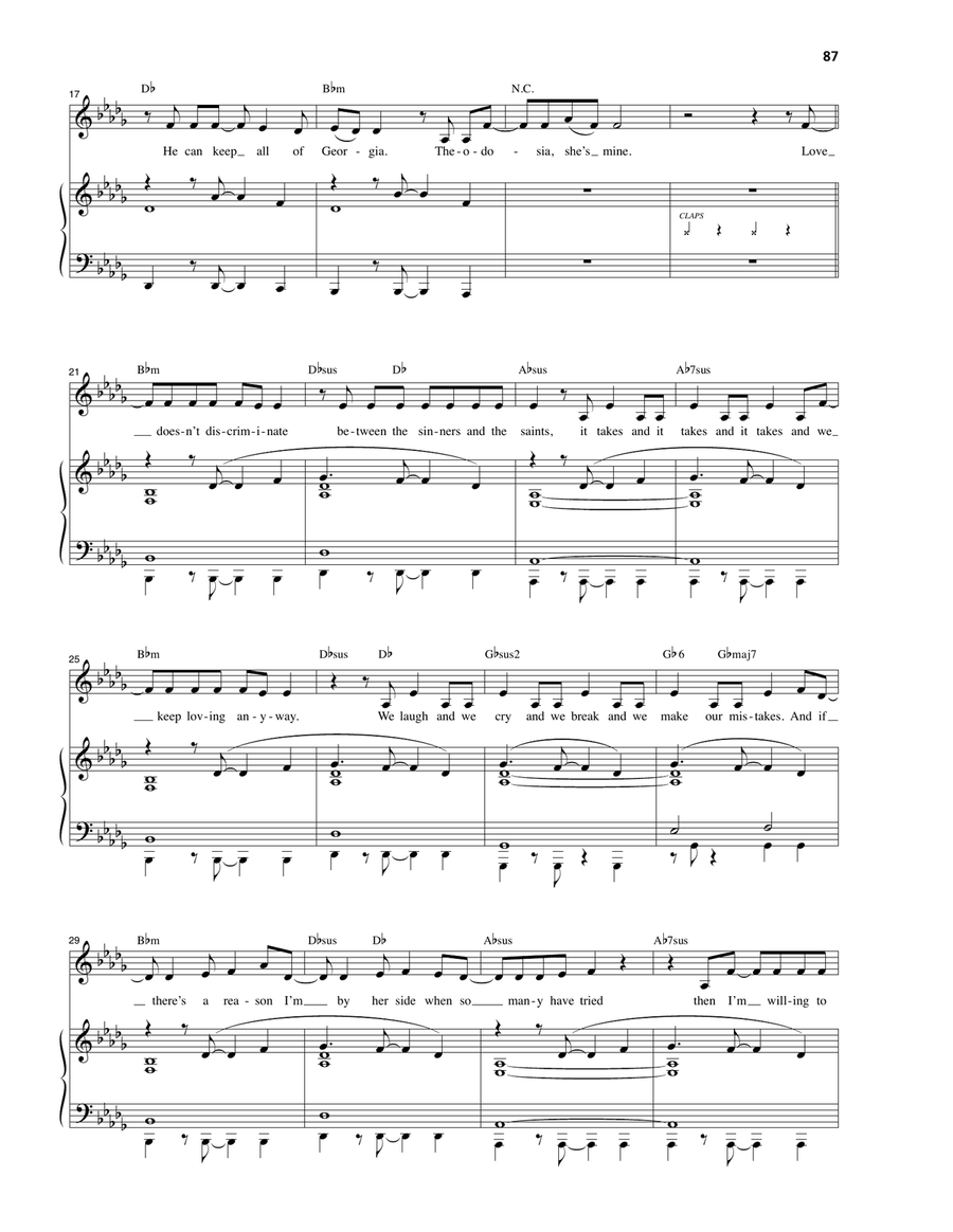 Wait For It (from Hamilton) Piano, Vocal scores gallery preview page 2