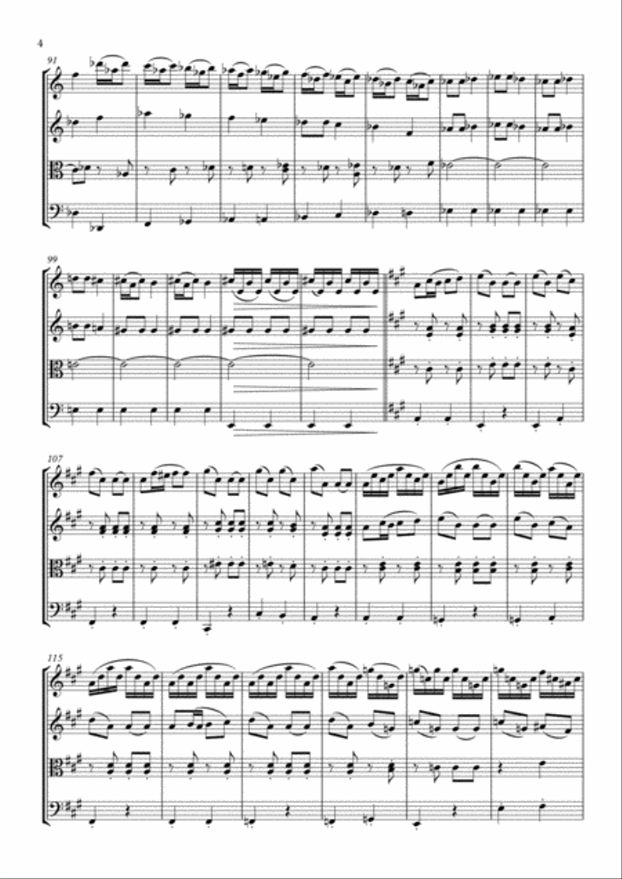 Slavonic Dance No.5 String Quartet scores gallery preview page 5