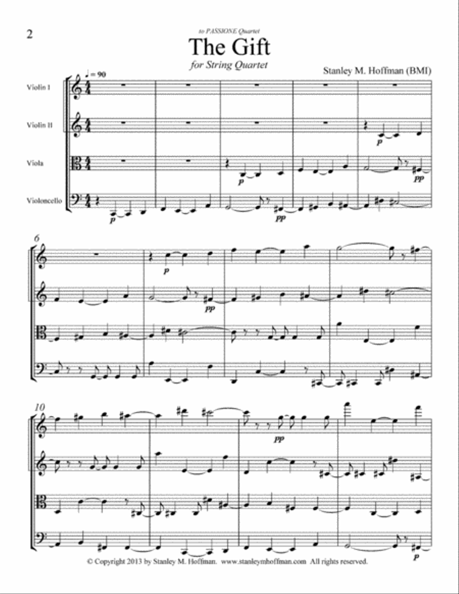 The Gift The Gift String Quartet scores gallery preview page 2