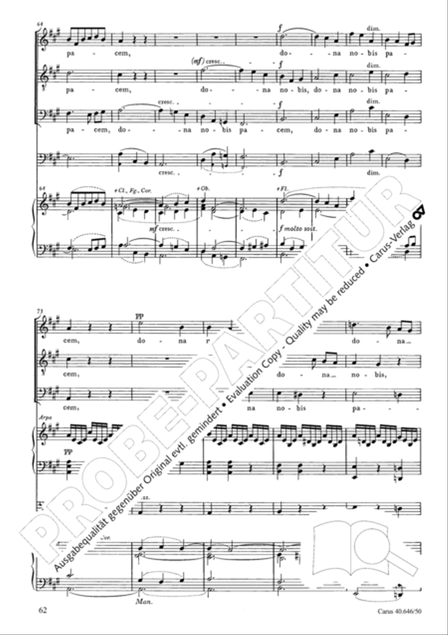 Mass in A major STB scores gallery preview page 64