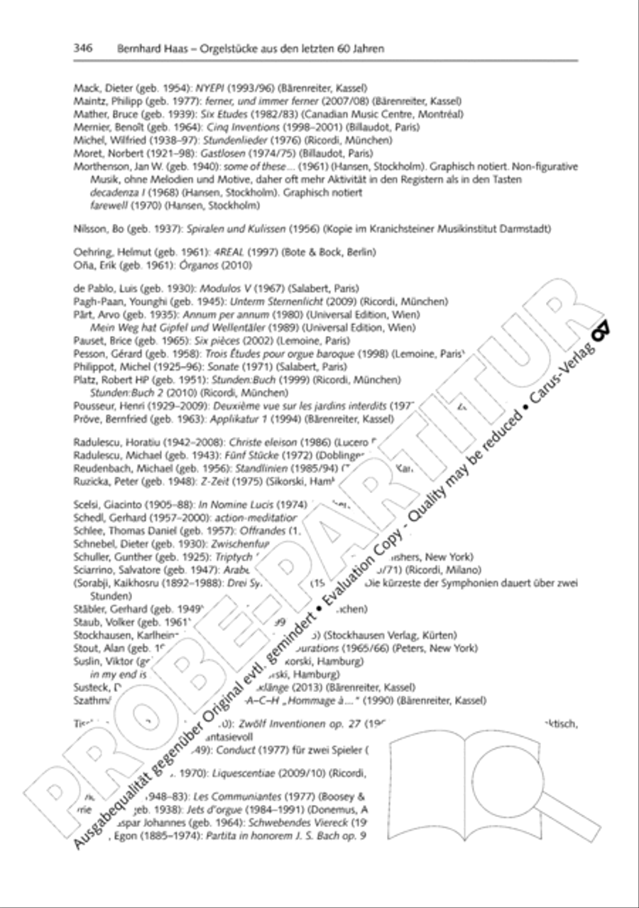 Orgelschule zur historischen Auffuhrungspraxis Organ Solo scores gallery preview page 347