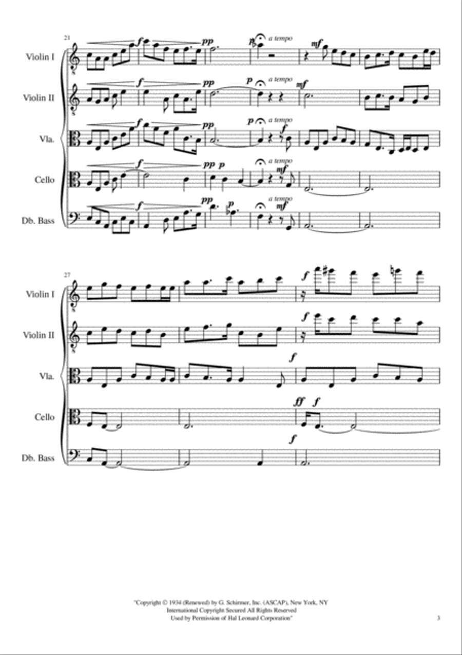 I Wonder As I Wander String Quintet scores gallery preview page 3