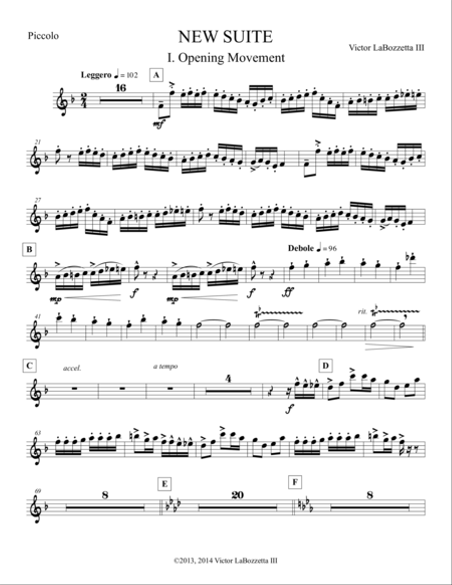 New Suite (Parts) [1] Concert Band scores gallery preview page 1