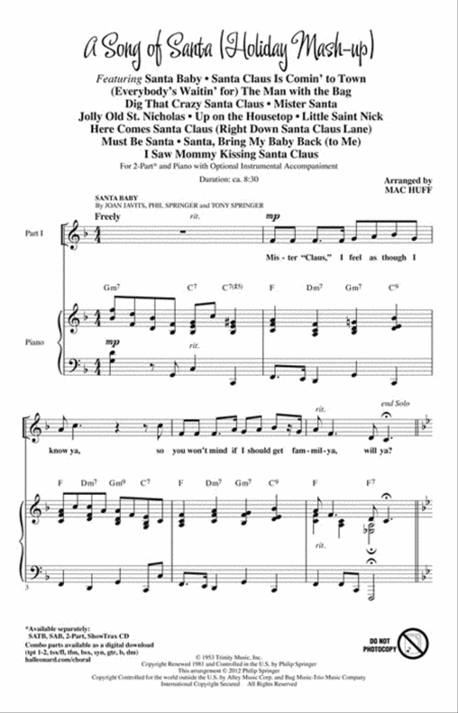 A Song of Santa 2-Part scores gallery preview page 2