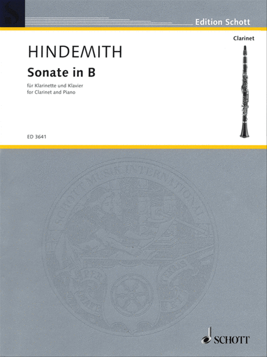 Sonata in B-flat Clarinet Solo scores gallery preview page 1