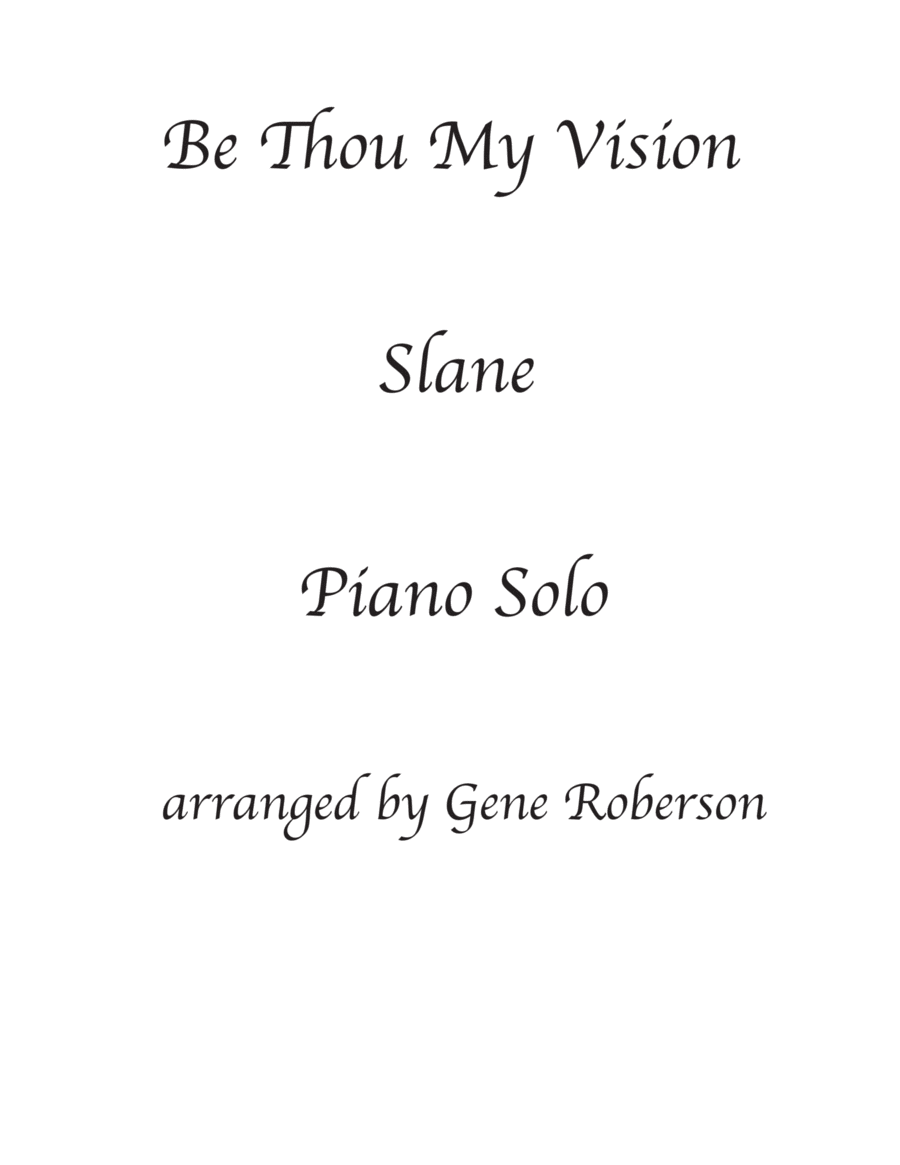 Be Thou My Vision Adv. Piano Solo image number null