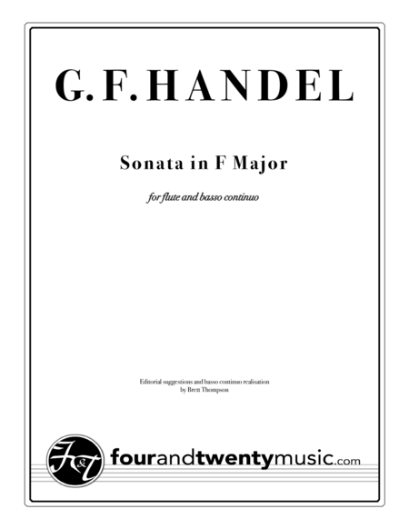Sonata in F Major for Flute/ recorder and continuo/ piano, opus 1 no 11/HWV 369 image number null