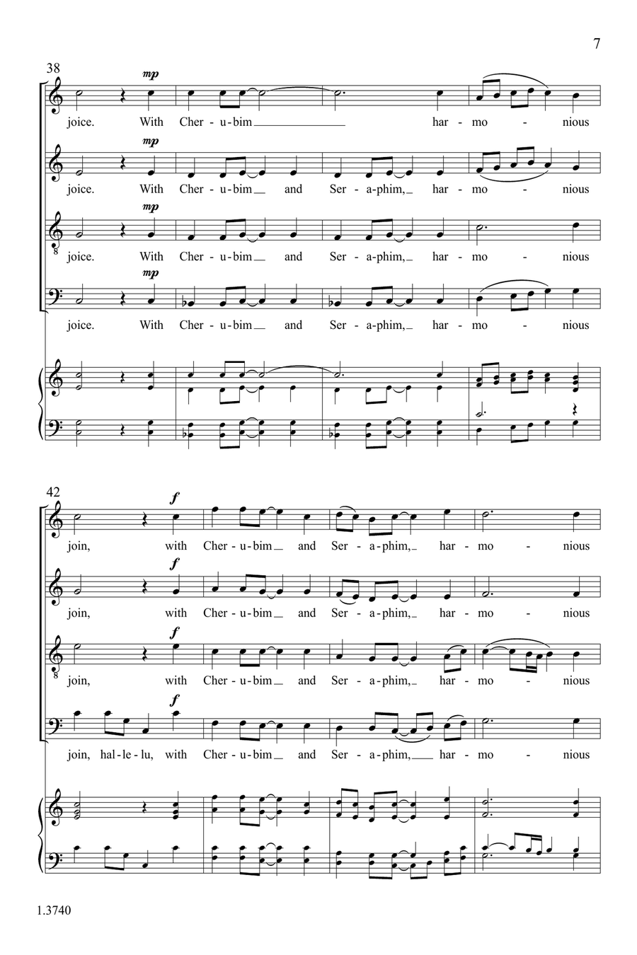 Hallelujah, Amen 4-Part scores gallery preview page 7