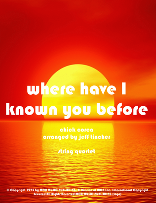 Book cover for Where Have I Known You Before
