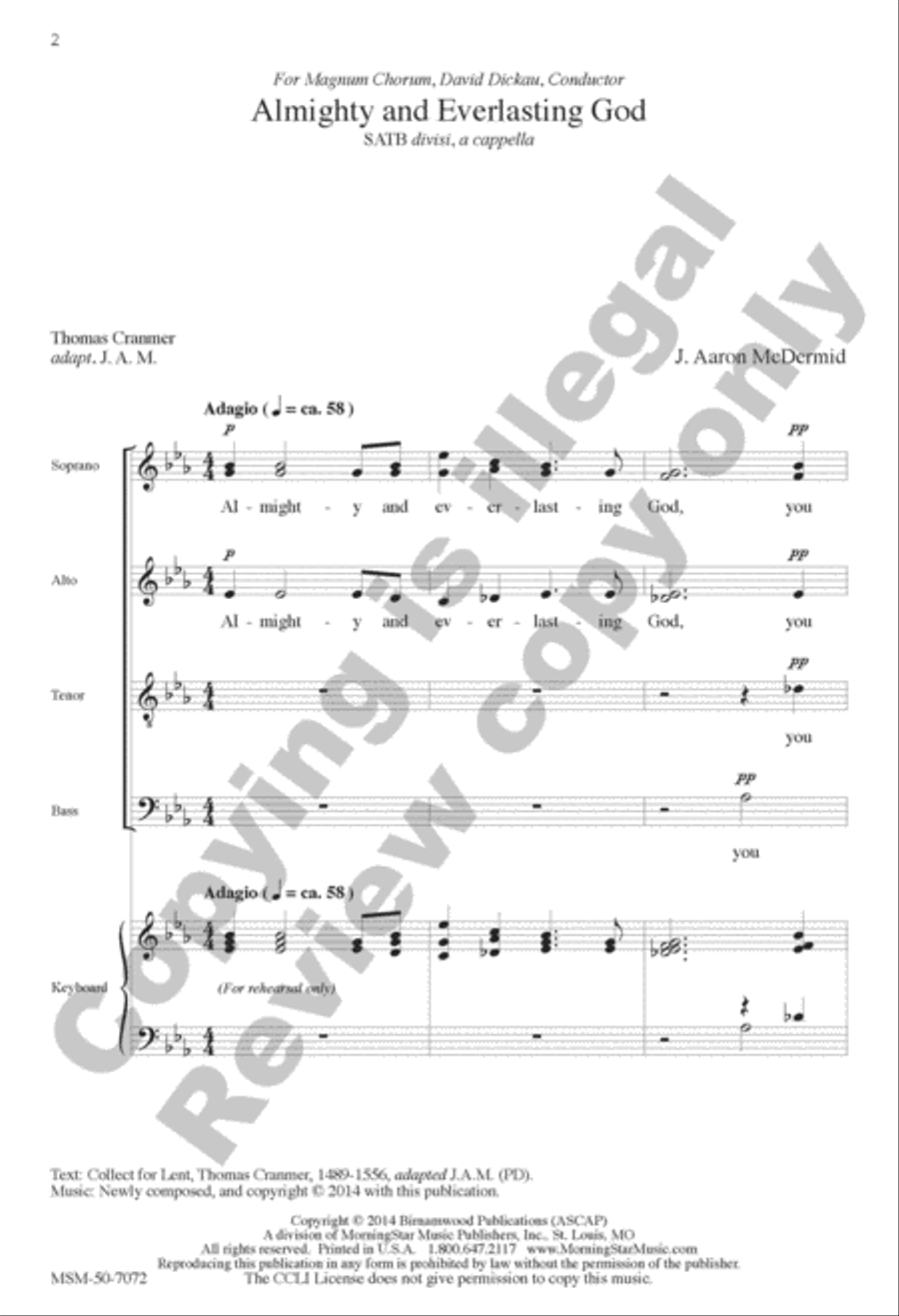 Almighty and Everlasting God Divisi scores gallery preview page 2