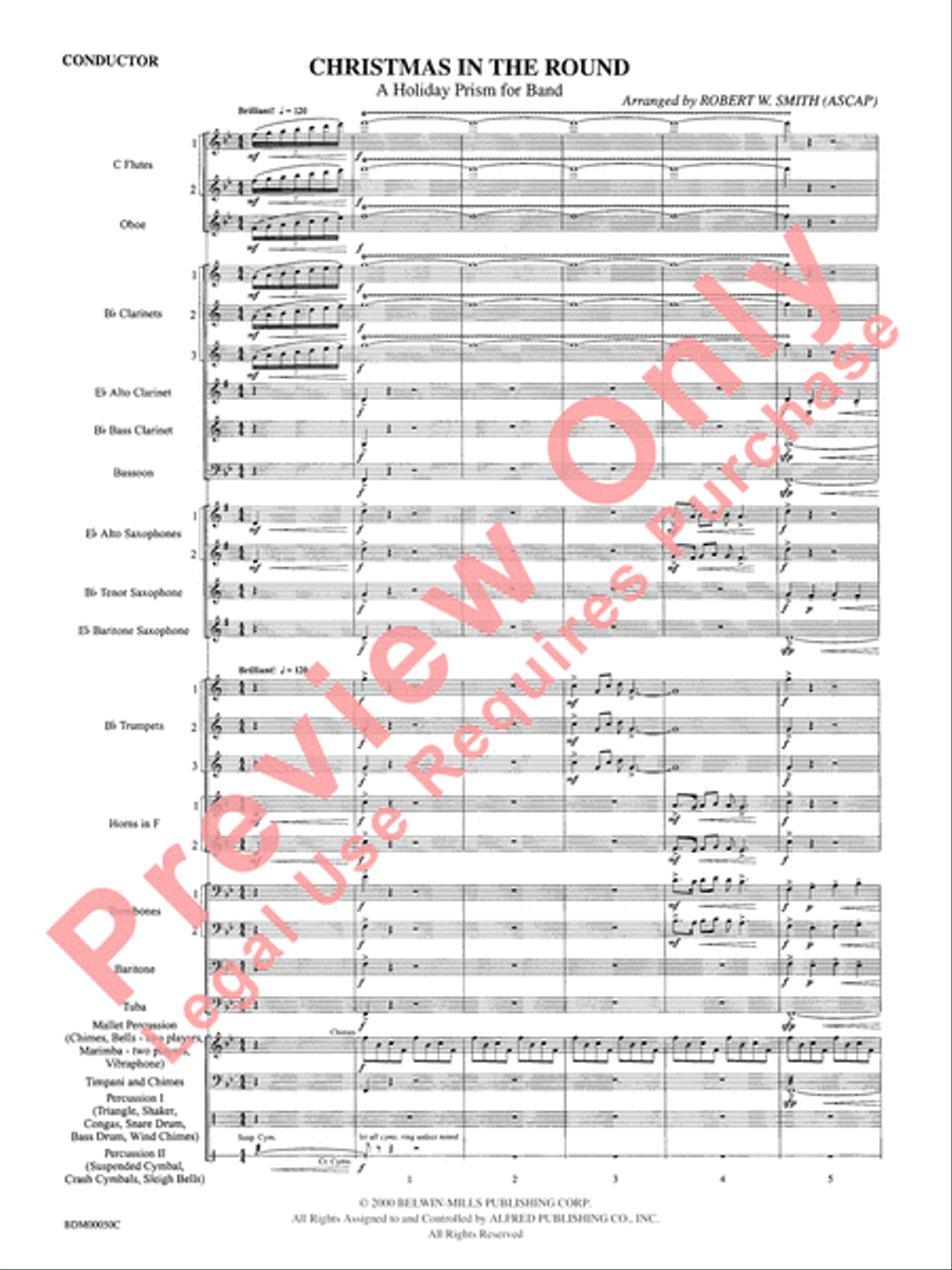 Christmas in the Round Christmas in the Round Concert Band scores gallery preview page 4