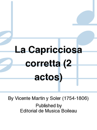 Book cover for La Capricciosa corretta (2 actos)