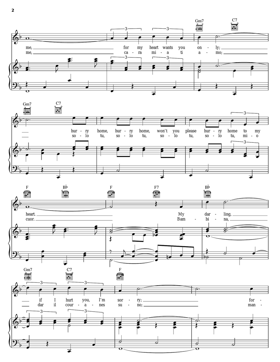 Return To Me Piano, Vocal, Guitar scores gallery preview page 2
