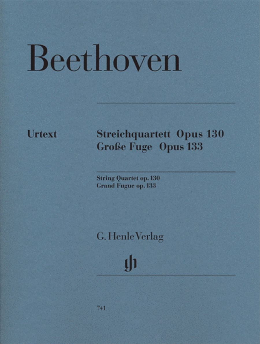 String Quartet in B-flat Major, Op. 130 and Great Fugue, Op. 133 String Quartet scores gallery preview page 1