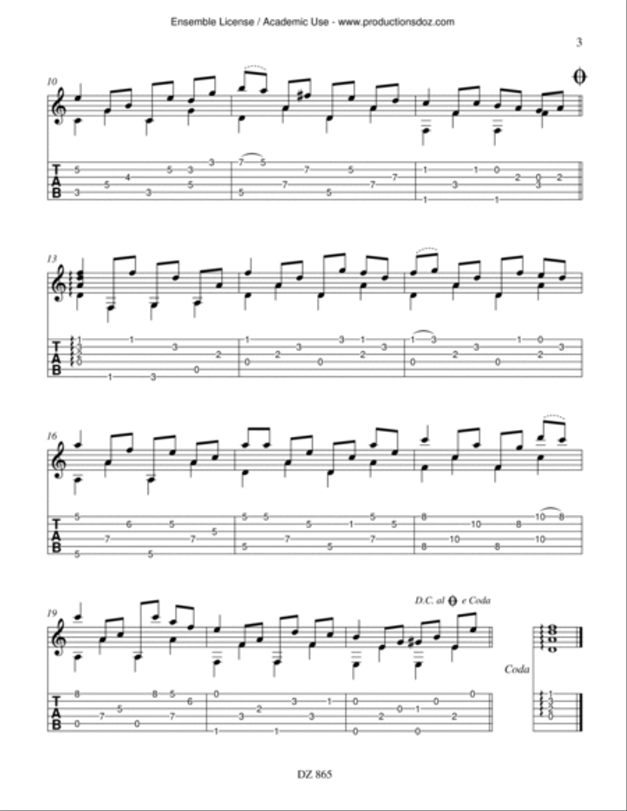 Simplement picking Classical Guitar scores gallery preview page 3