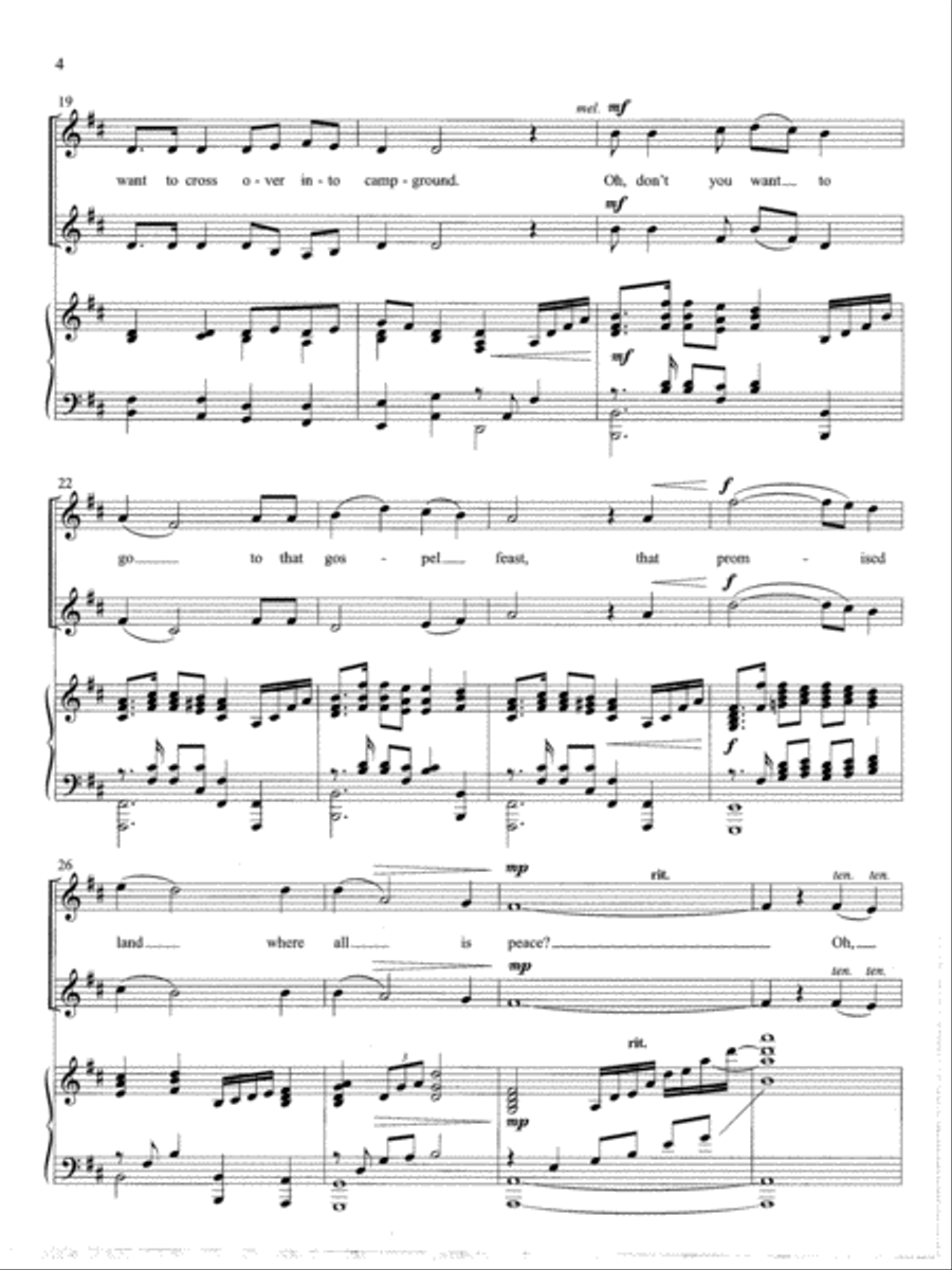 Spirituals for Two Voices (Book) Vocal Duet scores gallery preview page 4