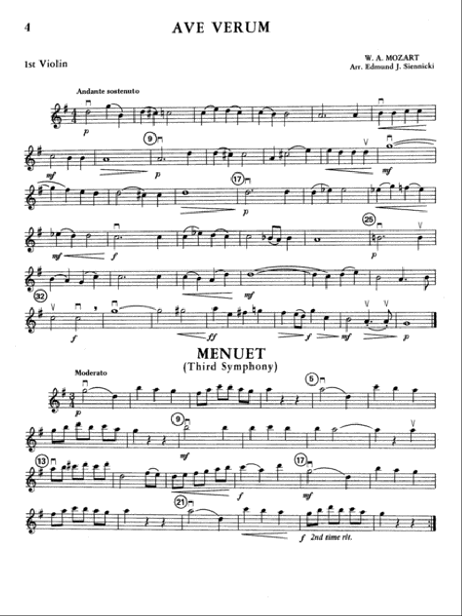 Highland/Etling Violin Quartet Series: Set 1: 1st Violin Violin scores gallery preview page 4