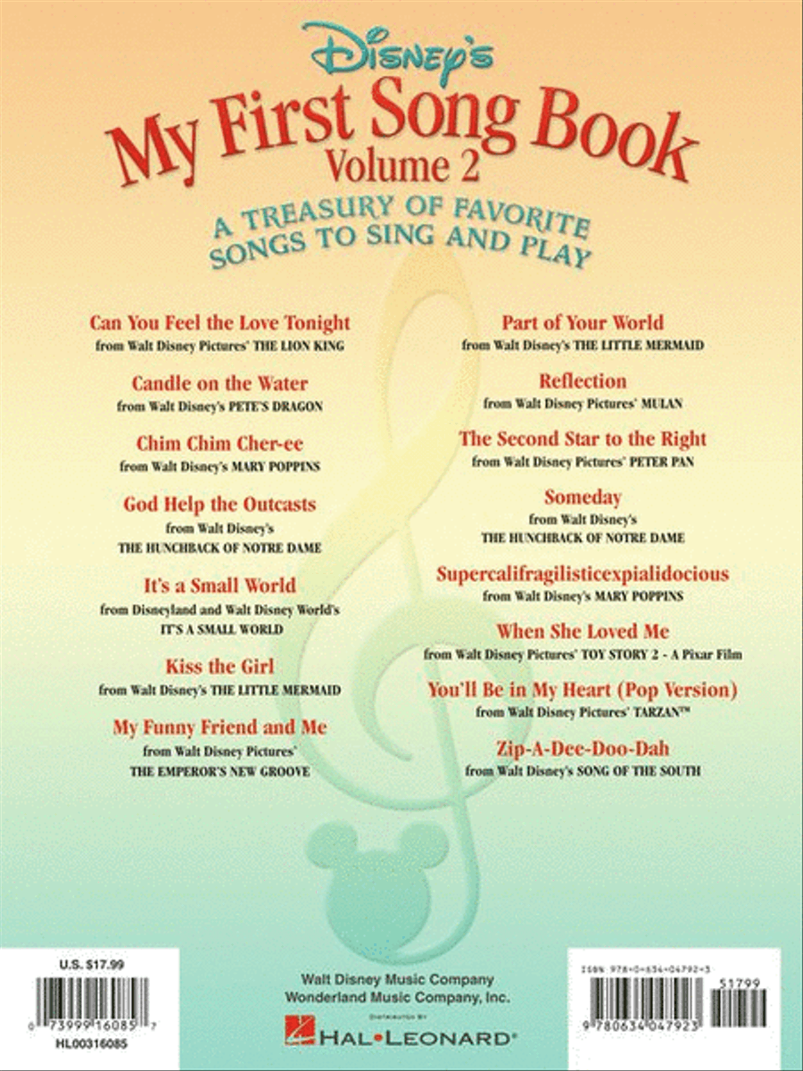 Disney's My First Songbook – Volume 2 Easy Piano scores gallery preview page 12