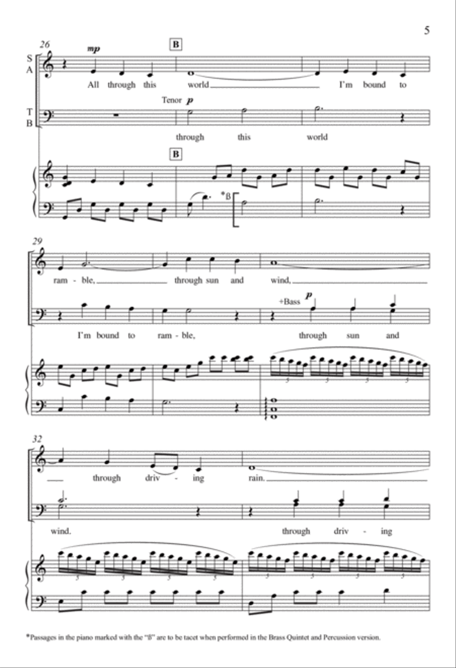 Maid of Constant Sorrow 4-Part scores gallery preview page 5