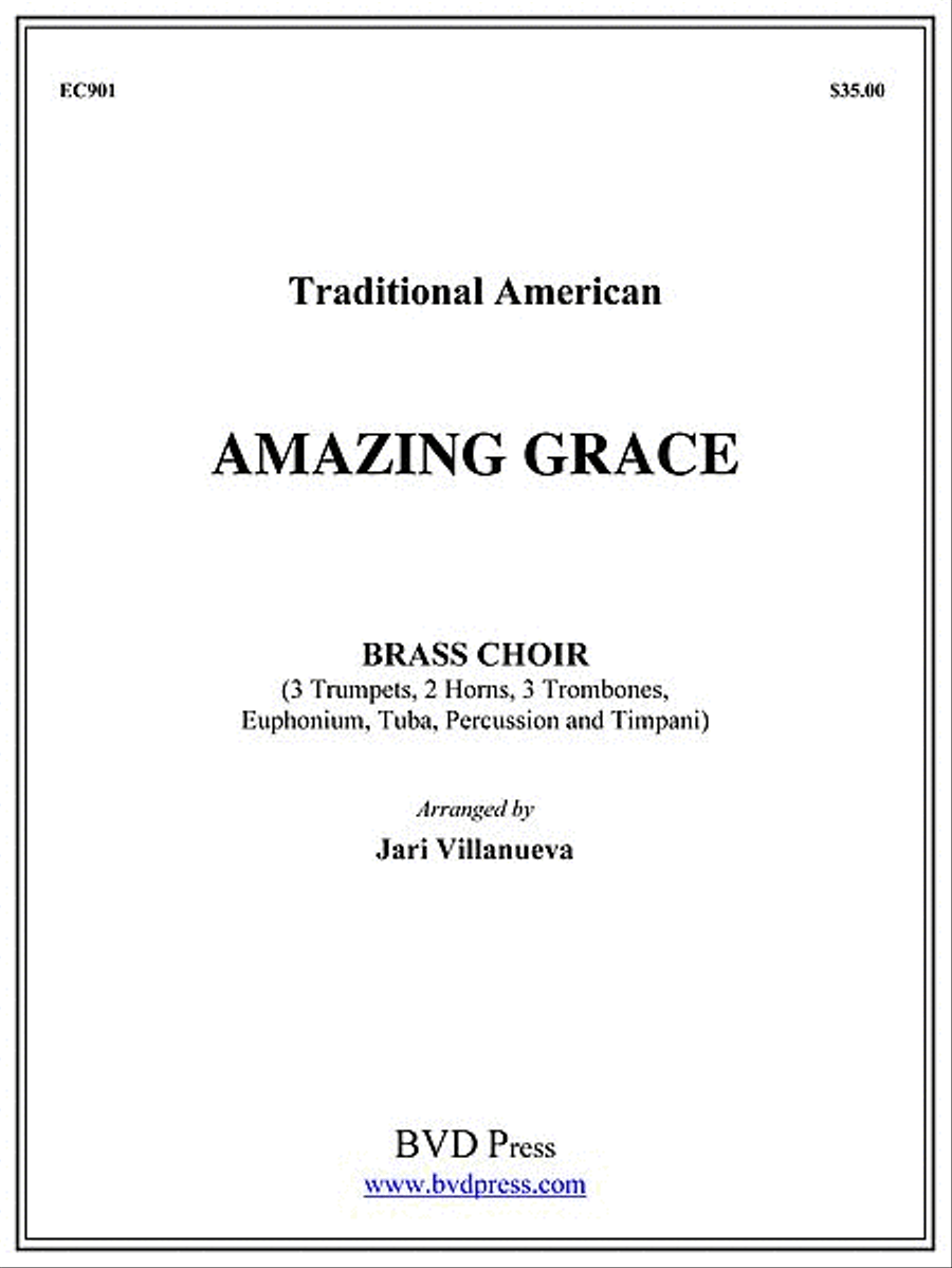 Amazing Grace Brass Quintet scores gallery preview page 1