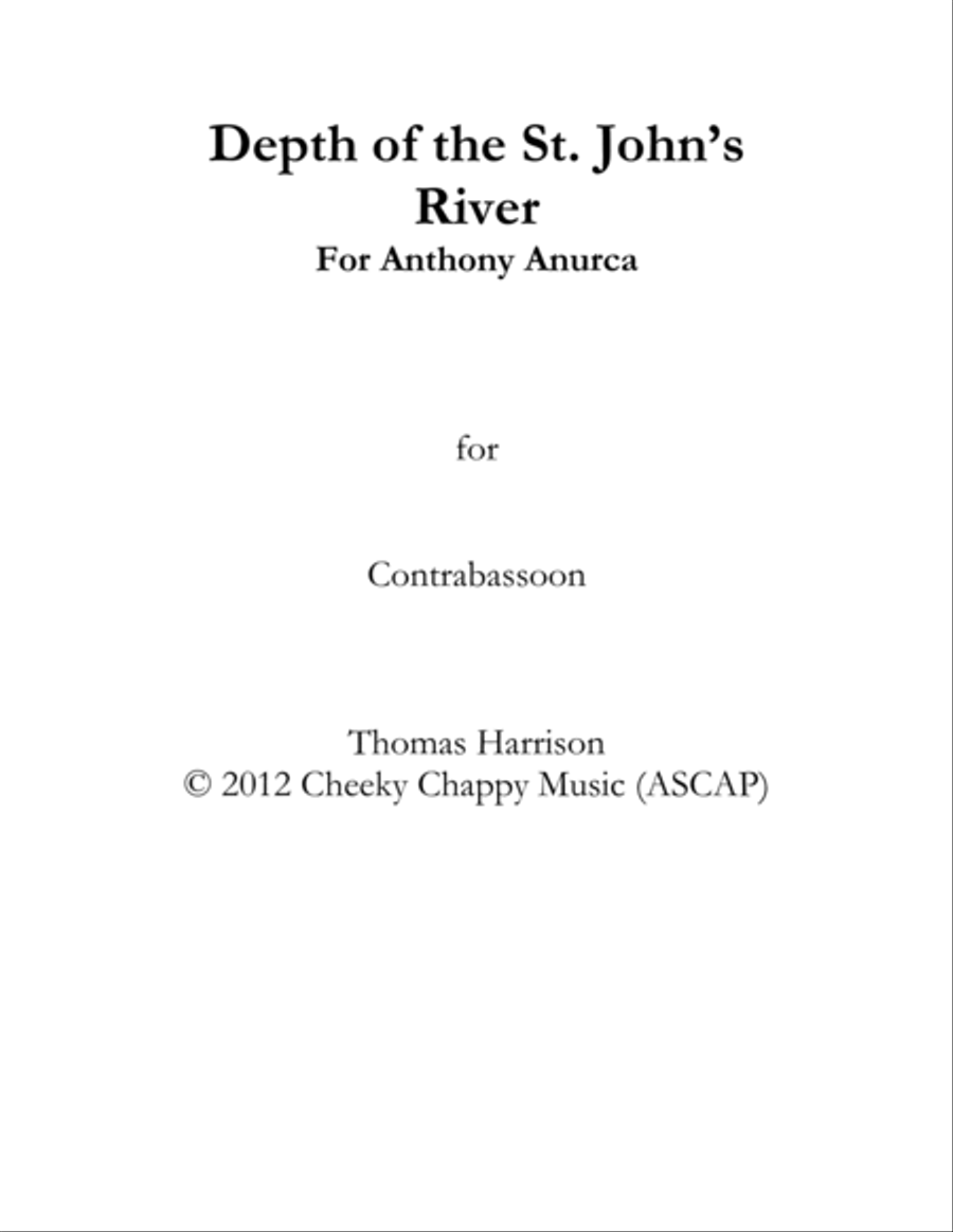 Depth of the Saint Johns River Small Ensemble scores gallery preview page 1