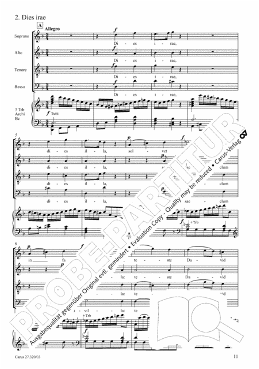 Requiem in D minor 4-Part scores gallery preview page 12
