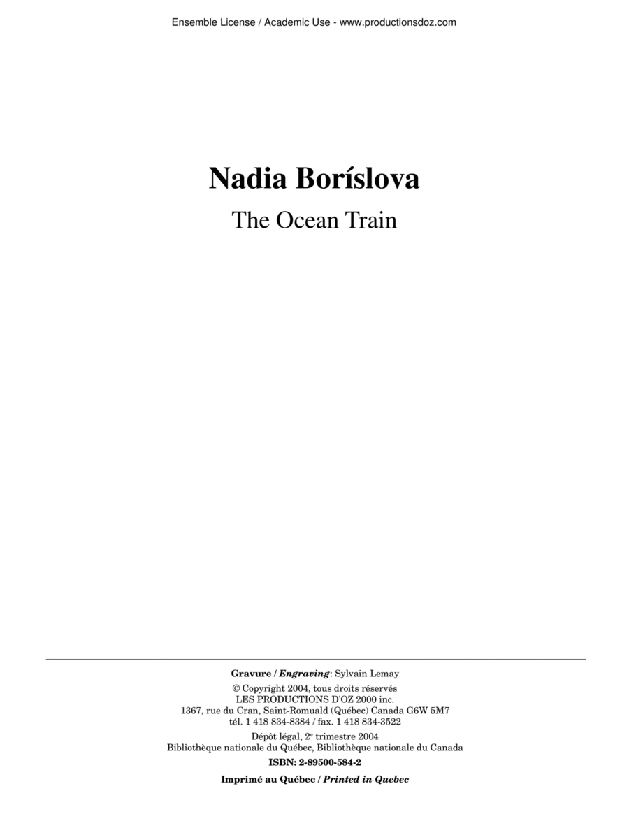 The Ocean Train The Ocean Train Classical Guitar scores gallery preview page 1