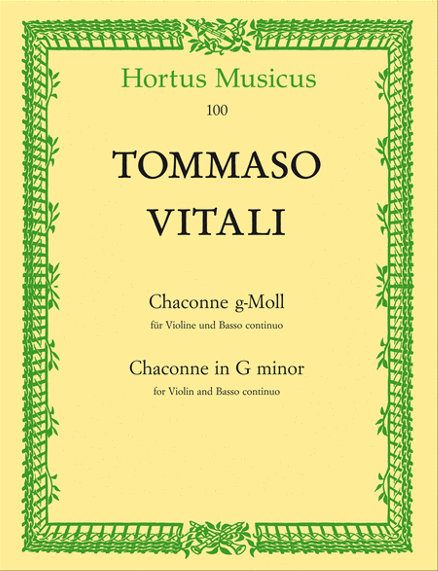 Chaconne for Violin and Basso continuo g minor Violin scores gallery preview page 1