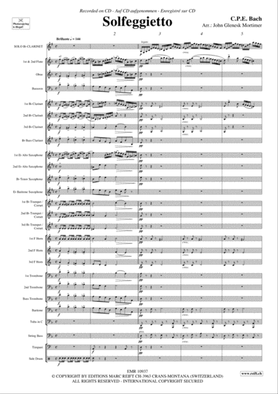 Solfeggietto Concert Band scores gallery preview page 4