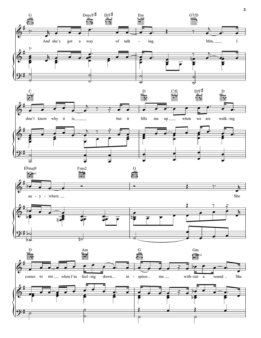 She's Got A Way She's Got A Way Piano, Vocal, Guitar scores gallery preview page 3